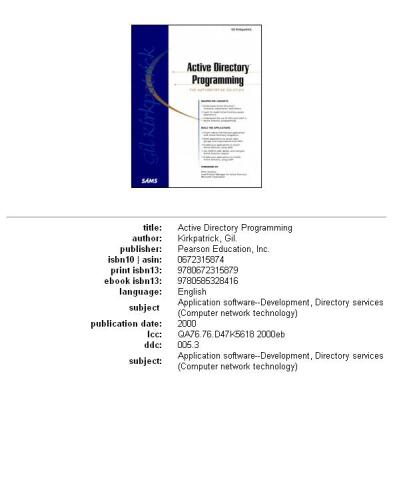 خرید و دانلود نسخه کامل کتاب Active Directory Programming_6873c469cd3c6.jpeg خرید و دانلود نسخه کامل کتاب Active Directory Programming
