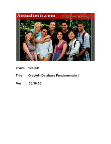 خرید و دانلود نسخه کامل کتاب ACTUALTESTS Oracle 1Z0-031 Exam Q and A 05 30 05_6866ef20b5808.jpeg خرید و دانلود نسخه کامل کتاب ACTUALTESTS Oracle 1Z0-031 Exam Q and A 05 30 05