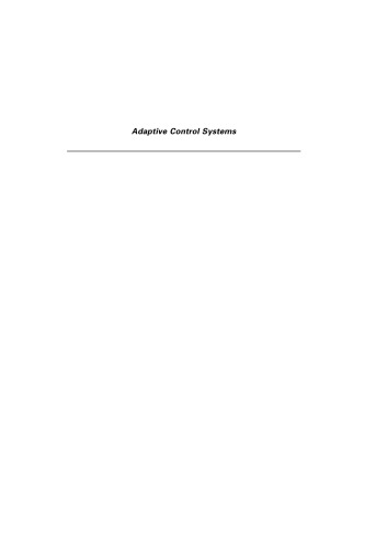 خرید و دانلود نسخه کامل کتاب Adaptive Control Systems_6868f1a8615e9.jpeg خرید و دانلود نسخه کامل کتاب Adaptive Control Systems