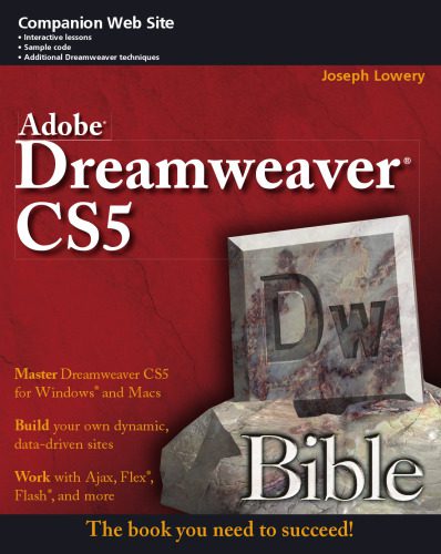 خرید و دانلود نسخه کامل کتاب Adobe Dreamweaver CS5 Bible_687dce91e680b.jpeg خرید و دانلود نسخه کامل کتاب Adobe Dreamweaver CS5 Bible
