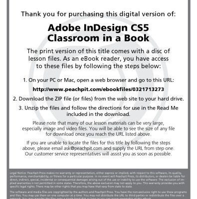 خرید و دانلود نسخه کامل کتاب Adobe InDesign CS5 Classroom in a Book