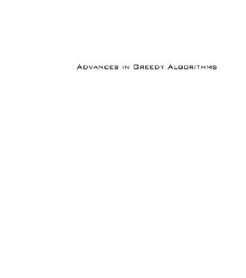 خرید و دانلود نسخه کامل کتاب Advances in greedy algorithms