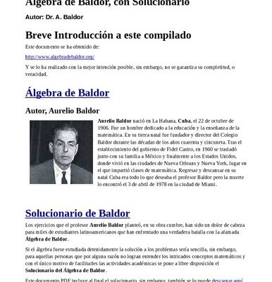 خرید و دانلود نسخه کامل کتاب Algebra - Algebra de Baldor con Solucionario