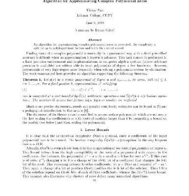 خرید و دانلود نسخه کامل کتاب Algorithm for approximating complex polynomial zeros (1998)