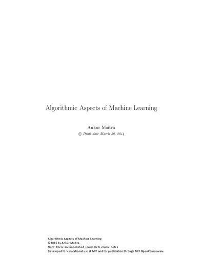 خرید و دانلود نسخه کامل کتاب Algorithmic Aspects of Machine Learning: Lecture Notes_686a878e1e52f.jpeg خرید و دانلود نسخه کامل کتاب Algorithmic Aspects of Machine Learning: Lecture Notes