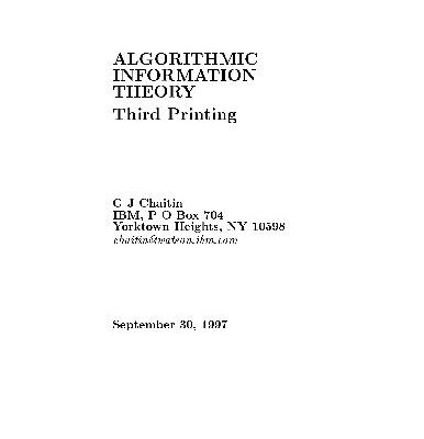 خرید و دانلود نسخه کامل کتاب Algorithmic information theory