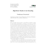 خرید و دانلود نسخه کامل کتاب ALGORITHMIC RESULTS IN LIST DECODING (Foundations and Trends(R) in Theoretical Computer Science)