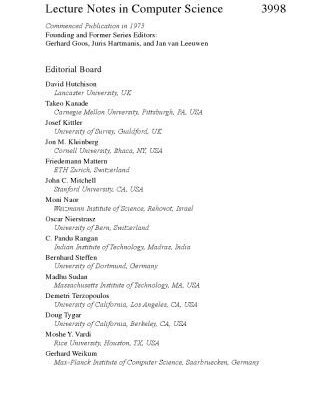 خرید و دانلود نسخه کامل کتاب Algorithms and Complexity: 6th Italian Conference, CIAC 2006, Rome, Italy, May 29-31, 2006. Proceedings