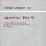 خرید و دانلود نسخه کامل کتاب Algorithms—ESA ’93: First Annual European Symposium Bad Honnef, Germany September 30–October 2, 1993 Proceedings