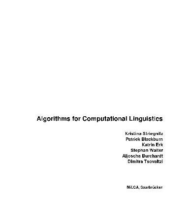 خرید و دانلود نسخه کامل کتاب Algorithms for computational linguistics
