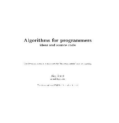 خرید و دانلود نسخه کامل کتاب Algorithms for programmers. Ideas and source code