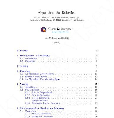 خرید و دانلود نسخه کامل کتاب Algorithms for Robotics, or, An Unofficial Guide to Georgia Institute of Technology’s CS7638: Robotics: AI Techniques