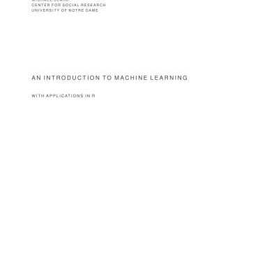 خرید و دانلود نسخه کامل کتاب An Introduction to Machine learning: with Application in R