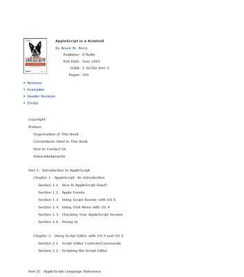 خرید و دانلود نسخه کامل کتاب AppleScript in a nutshell: a desktop quick reference