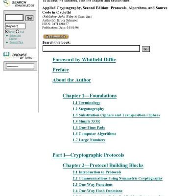 خرید و دانلود نسخه کامل کتاب Applied Cryptography: Protocols, Algorithms, and Source Code in C, 2nd Edition