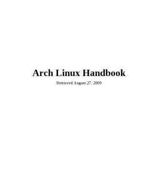 خرید و دانلود نسخه کامل کتاب Arch Linux Handbook: A Simple, Lightweight Linux Handbook