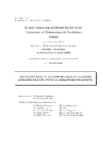 خرید و دانلود نسخه کامل کتاب Arithmetique et algorithmique en algebre lineaire exacte pour la bibliotheque LinBox_686559c77b6e7.jpeg خرید و دانلود نسخه کامل کتاب Arithmetique et algorithmique en algebre lineaire exacte pour la bibliotheque LinBox