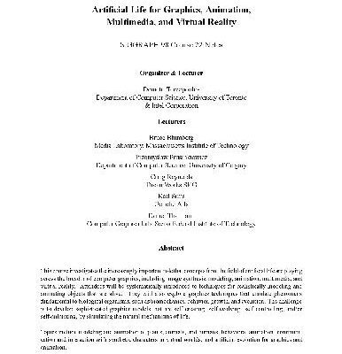خرید و دانلود نسخه کامل کتاب Artificial Life For Graphics, Animation, Multimedia And Virtual Reality (Reduced)