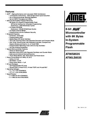 خرید و دانلود نسخه کامل کتاب ATMEL. 8-bit AVR Microcontroller with 8K Bytes In-System Programmable Flash – AT90S8535, AT90LS8535_6870c56da131a.jpeg خرید و دانلود نسخه کامل کتاب ATMEL. 8-bit AVR Microcontroller with 8K Bytes In-System Programmable Flash – AT90S8535, AT90LS8535