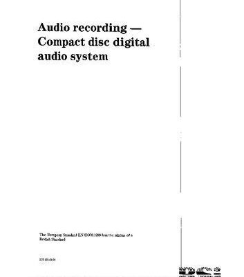 خرید و دانلود نسخه کامل کتاب Audio recording – Compact disc digital audio system IEC 60908:1999