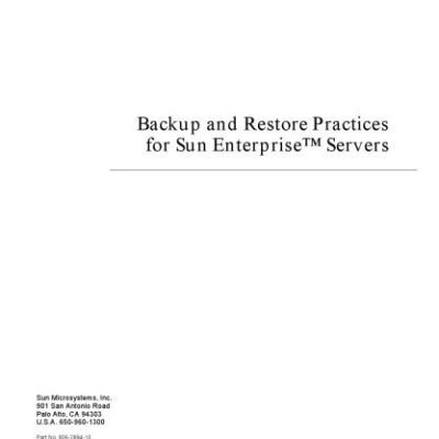 خرید و دانلود نسخه کامل کتاب Backup and Restore Practices for Sun Enterprise Servers