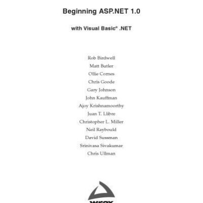 خرید و دانلود نسخه کامل کتاب Beginning ASP.NET 1.0 with Visual Basic.NET