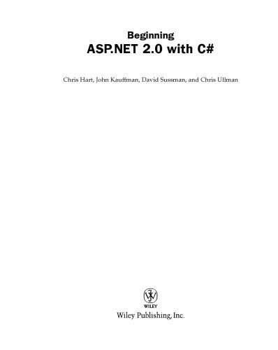خرید و دانلود نسخه کامل کتاب Beginning ASP.NET 2.0 with C_687a1fb3dd08e.jpeg خرید و دانلود نسخه کامل کتاب Beginning ASP.NET 2.0 with C