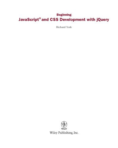 خرید و دانلود نسخه کامل کتاب Beginning JavaScript und CSS development with jQuery