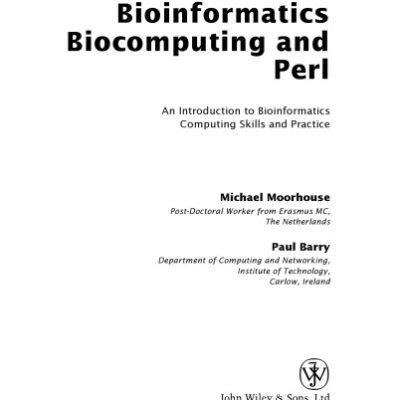 خرید و دانلود نسخه کامل کتاب Bioinformatics, Biocomputing and Perl: An Introduction
