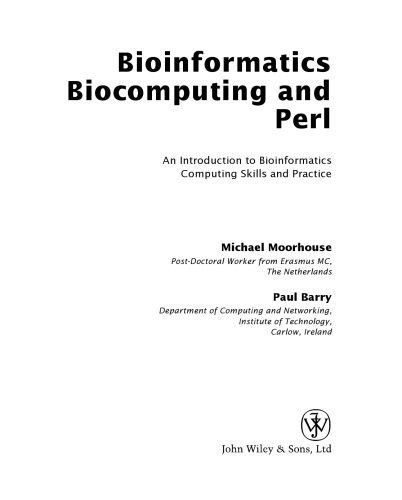 خرید و دانلود نسخه کامل کتاب Bioinformatics, Biocomputing and Perl: An Introduction_686e777a3a0ee.jpeg خرید و دانلود نسخه کامل کتاب Bioinformatics, Biocomputing and Perl: An Introduction
