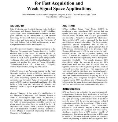 خرید و دانلود نسخه کامل کتاب Boegner, Jr. Navigator GPS Receiver for Fast Acquisition and Weak Signal Space Applications