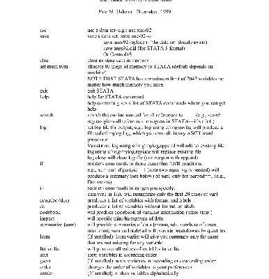 خرید و دانلود نسخه کامل کتاب Brief Guide To Stata Commands