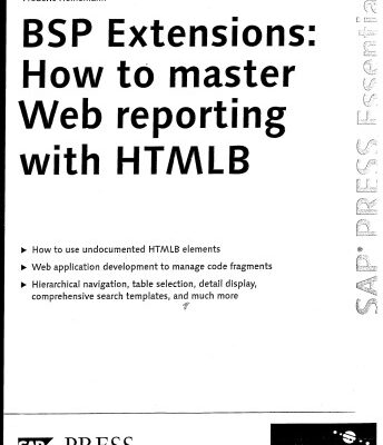 خرید و دانلود نسخه کامل کتاب BSP Extensions: How to Master Web Reporting With HTMLB