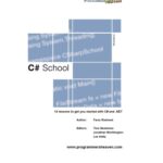 خرید و دانلود نسخه کامل کتاب C# School 14 lessons to get you started with C# and .NET