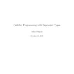 خرید و دانلود نسخه کامل کتاب Certified Programming with Dependent Types (draft 2015)