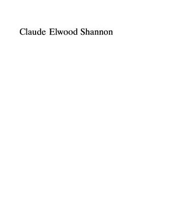 خرید و دانلود نسخه کامل کتاب Collected Papers of Claude E. Shannon