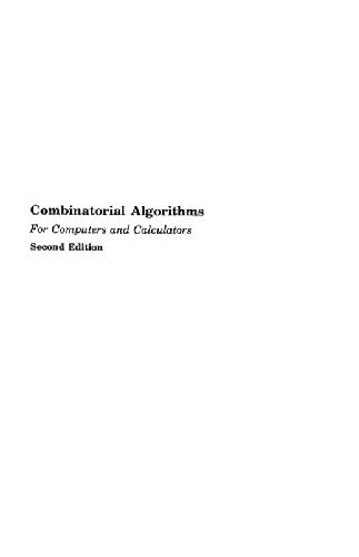 خرید و دانلود نسخه کامل کتاب Combinatorial algorithms for computers and calculators_6865983207dbe.jpeg خرید و دانلود نسخه کامل کتاب Combinatorial algorithms for computers and calculators