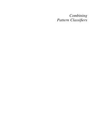 خرید و دانلود نسخه کامل کتاب Combining Pattern Classifiers: Methods and Algorithms