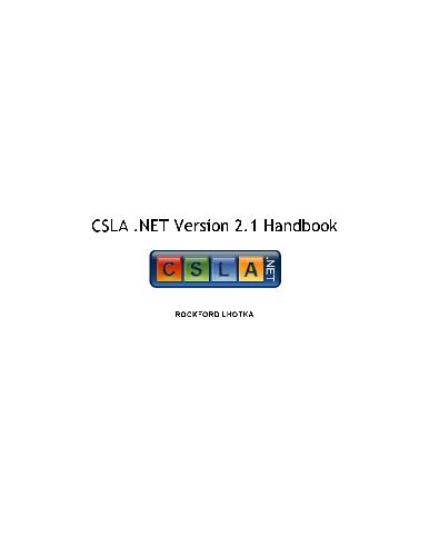 خرید و دانلود نسخه کامل کتاب CSLA dot NET Version 2.1. Handbook C Sharp Edition_687a1deed17c9.jpeg خرید و دانلود نسخه کامل کتاب CSLA dot NET Version 2.1. Handbook C Sharp Edition