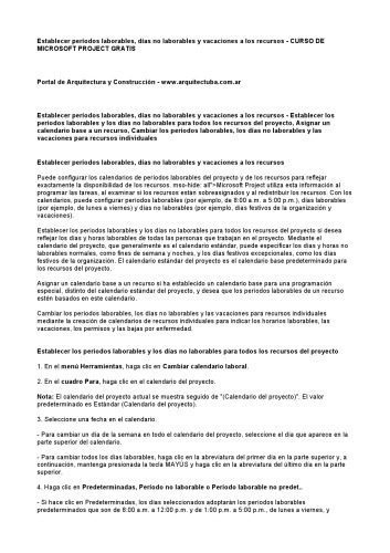خرید و دانلود نسخه کامل کتاب Curso de Microsoft Project Gratis: Establecer períodos laborables, días no laborables y vacaciones a los recursos_687c8cc7d6c29.jpeg خرید و دانلود نسخه کامل کتاب Curso de Microsoft Project Gratis: Establecer períodos laborables, días no laborables y vacaciones a los recursos