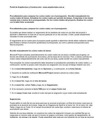 خرید و دانلود نسخه کامل کتاب Curso de Microsoft Project Gratis: Procedimientos para comparar los costos reales con el presupuesto