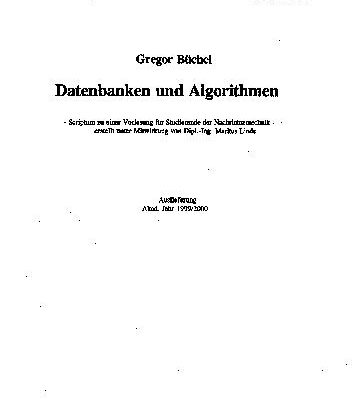 خرید و دانلود نسخه کامل کتاب Datenbanken und Algorithmen