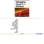 خرید و دانلود نسخه کامل کتاب Debugging Visual C++ Windows