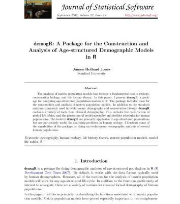 خرید و دانلود نسخه کامل کتاب DemogR: A Package for the Construction and Analysis of Age-structured Demographic Models in R + Code