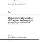 خرید و دانلود نسخه کامل کتاب Design and Implementation of Programming Languages: Proceedings of a DoD Sponsored Workshop Ithaca, October 1976