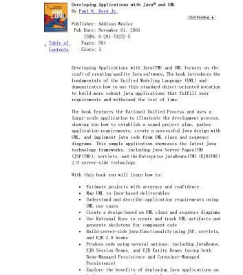 خرید و دانلود نسخه کامل کتاب Developing applications with Java and UML
