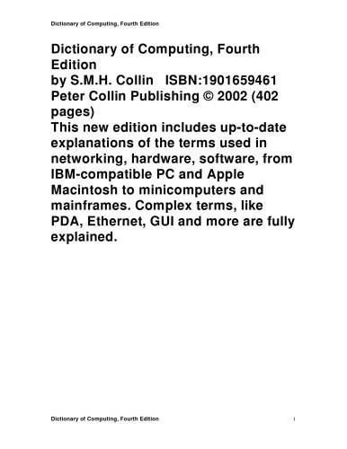 خرید و دانلود نسخه کامل کتاب Dictionary of Computing: Over 10,000 terms clearly defined_686d82363b9f8.jpeg خرید و دانلود نسخه کامل کتاب Dictionary of Computing: Over 10,000 terms clearly defined