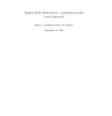 خرید و دانلود نسخه کامل کتاب Digital audio restoration