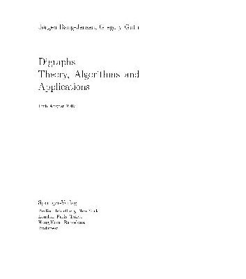 خرید و دانلود نسخه کامل کتاب Digraphs: Theory Algorithms and Applications