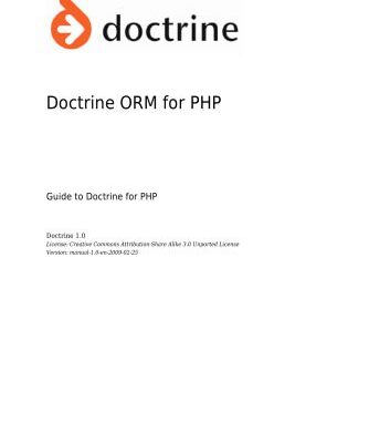 خرید و دانلود نسخه کامل کتاب Doctrine ORM for PHP